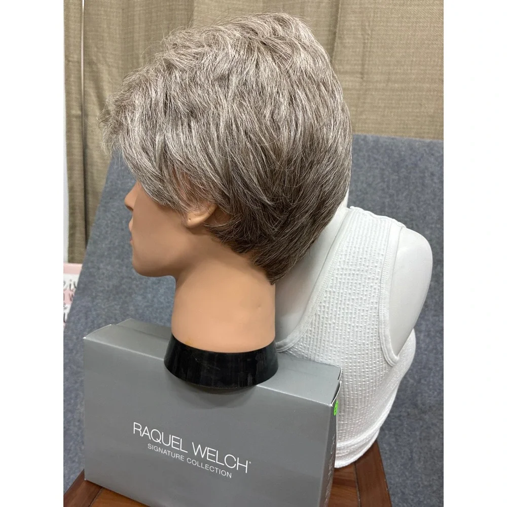 Raquel Welch Signature Collect  Grey Pixie Synthetic Wig Salt & Pepper Short NWT